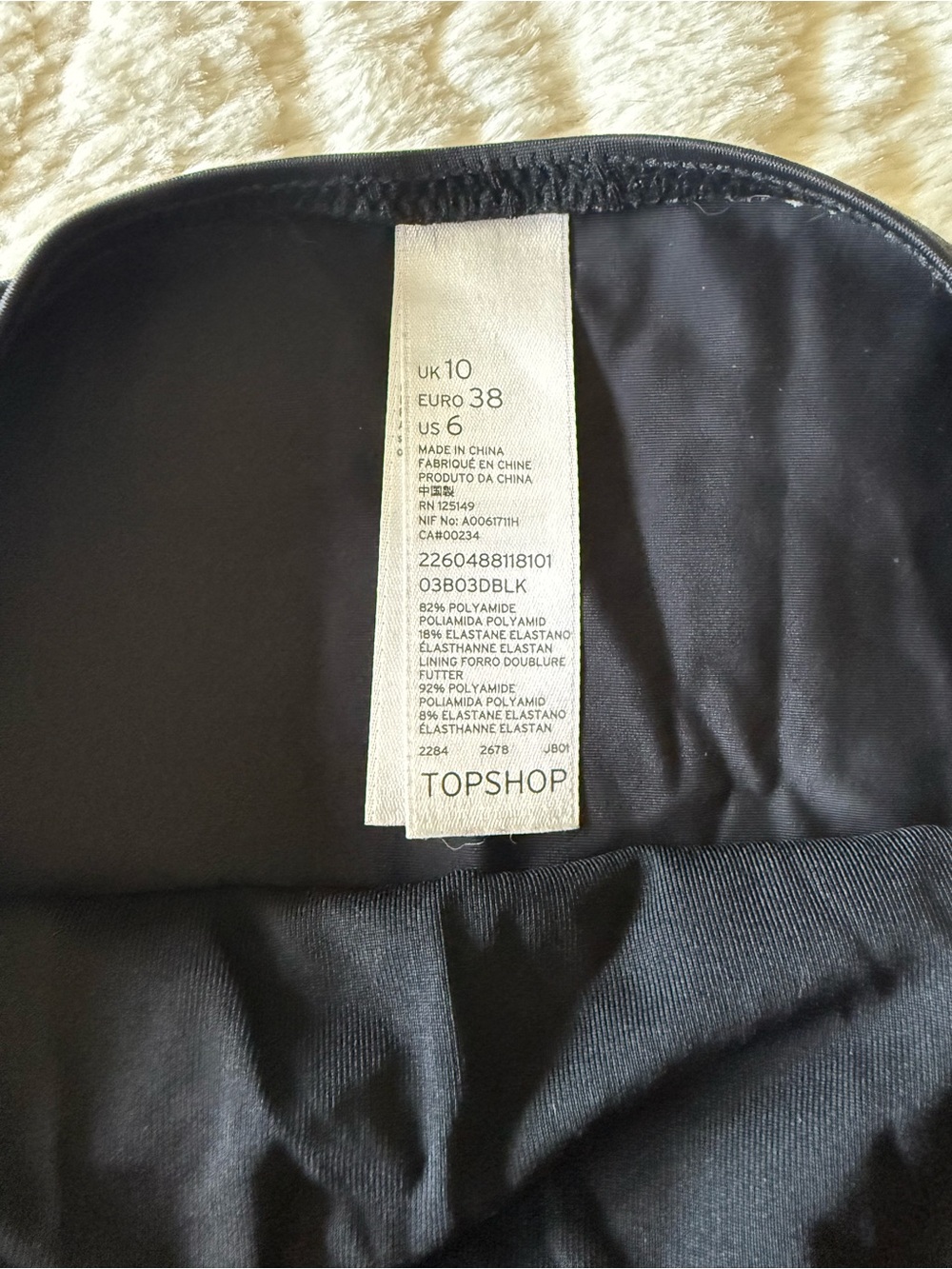 Topshop Black High-Waist Bra Bikini Set with Underwire - Picture 3 of 4